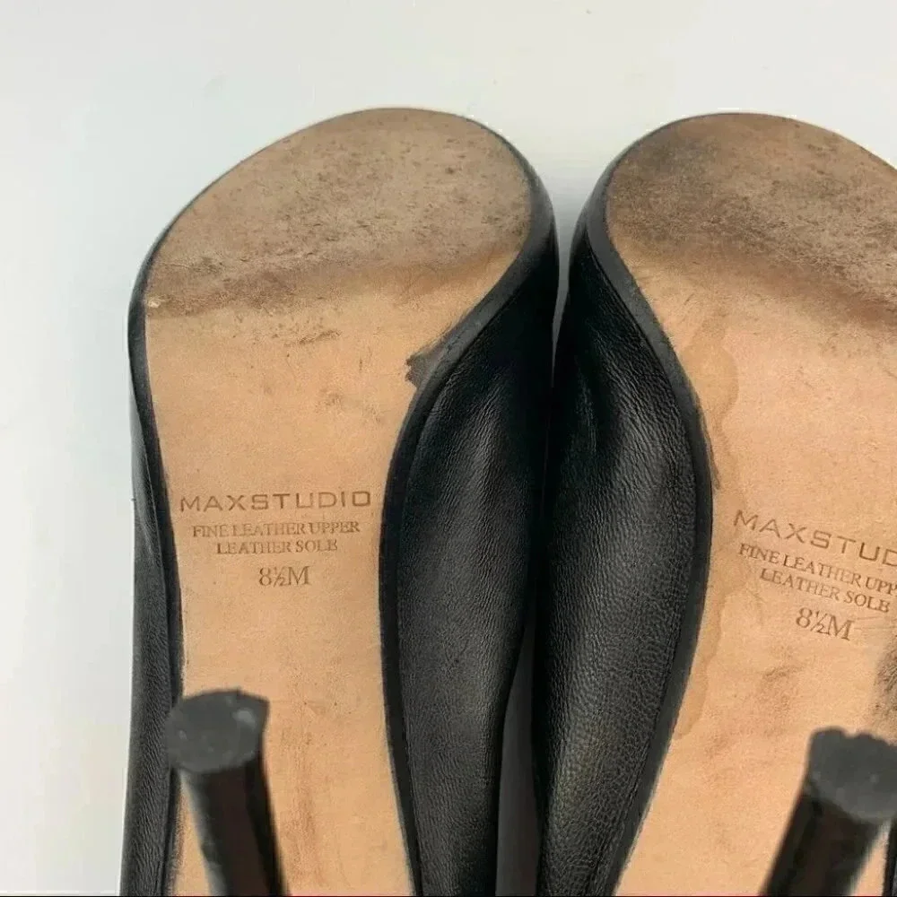 Max Studio ankle booties size 8.5 black leather